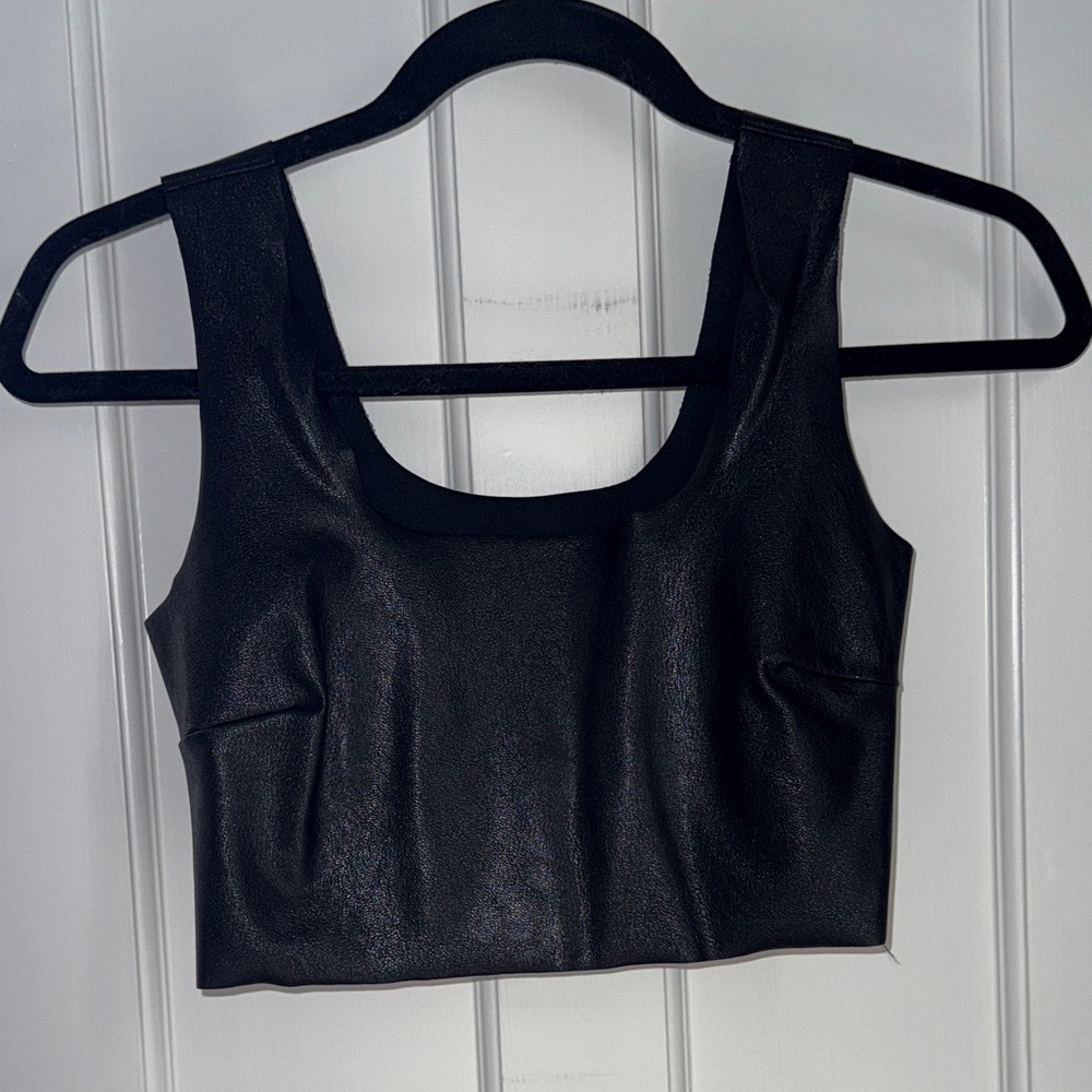 Commando Shimmer Black Crop Top